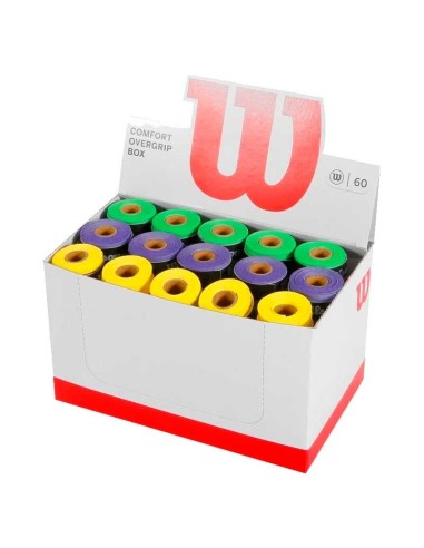 Box of 60 Wilson Colored Overgrips |WILSON |Padel accessories