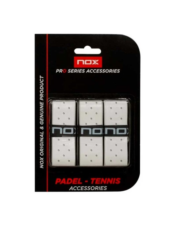 Blister Overgrips Pro 3 unidades Nox branco perfurado |NOX |Overgrips