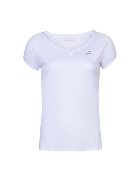 Camiseta Babolat Play Manga Boné Branca para Menina |BABOLAT |Roupa de padel BABOLAT