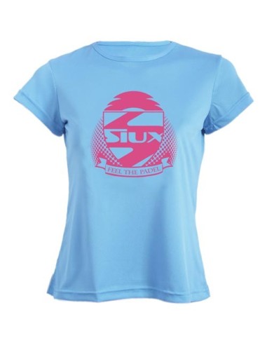 T-shirt allenamento Siux donna di colore azzurro |SIUX |Abbigliamento da padel SIUX