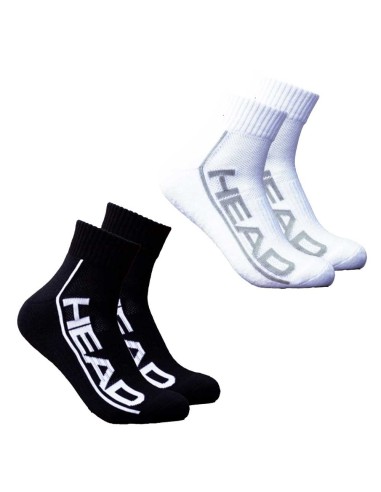 Calzini Head 2p Stripe Quarter Nero Bianco |HEAD |Abbigliamento da padel HEAD