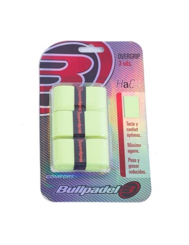 Bullpadel GB 1705 Fluorescent Yellow Tripack |BULLPADEL |Overgrips