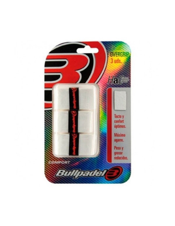 Tripack Bullpadel GB 1200 White |BULLPADEL |Overgrips