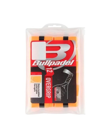 Bullpadel Overgrip Pack 12 Unidades Laranja Flúor |BULLPADEL |Overgrips