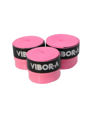 Confezione da 3 overgrip Vibora rosa fluo traforati |VIBOR-A |Overgrip