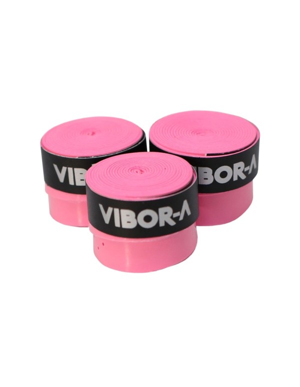 Confezione da 3 overgrip Vibora rosa fluo perforati |VIBOR-A |Overgrip