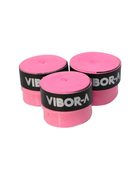 Pack 3 Overgrips Vibora Rosa Fluor Perfurados |VIBOR-A |Overgrips