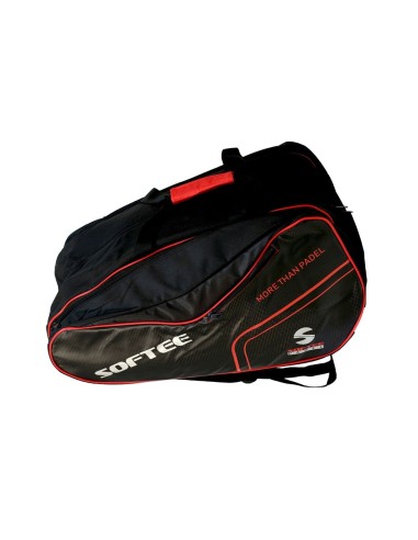 Borsa da paddle Softee Padel Premium Nero Rosso |SOFTEE |Portaracchette SOFTEE