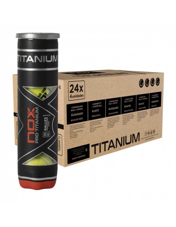 Nox Cajon 24 Cans of 4 Pro Titanium Balls |NOX |Padel balls