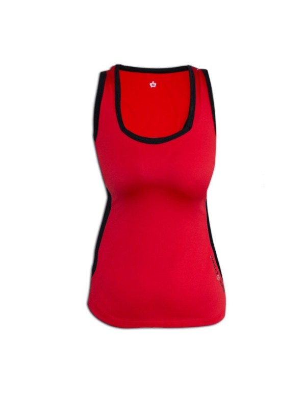 Camiseta Black Crown Calella Vermelho-Preta |BLACK CROWN |Roupa de padel BLACK CROWN