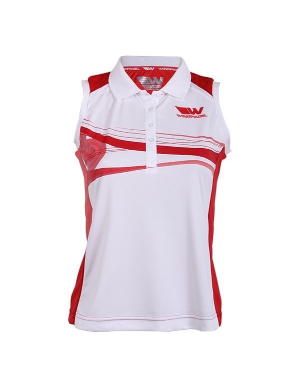 Polo Wing padel W-Lia Corail/Lilas/Blanc |WINGPADEL |T-shirts de pagaie