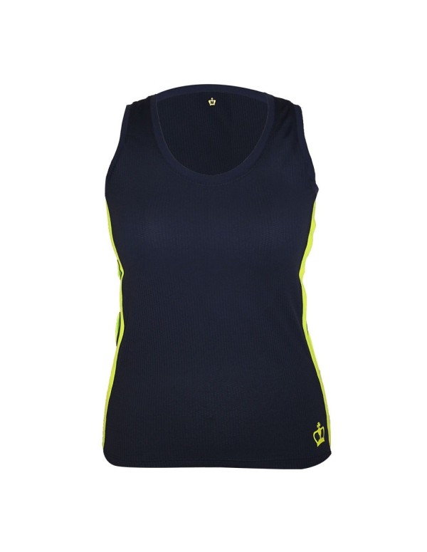 Black Crown Delhi Navy Yellow T-shirt |BLACK CROWN |BLACK CROWN padel clothing