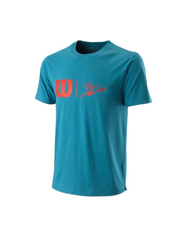 Wilson Bela Hype Tech Tee Wra806701 Blue Coral T-shirt |WILSON |WILSON padel clothing