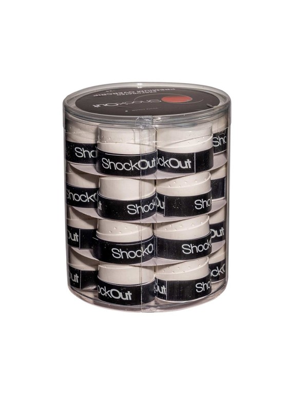 Shockout X24 Drum Overgrips Premium Branco Perfurado 100-0050 |ShockOut Padel |Overgrips