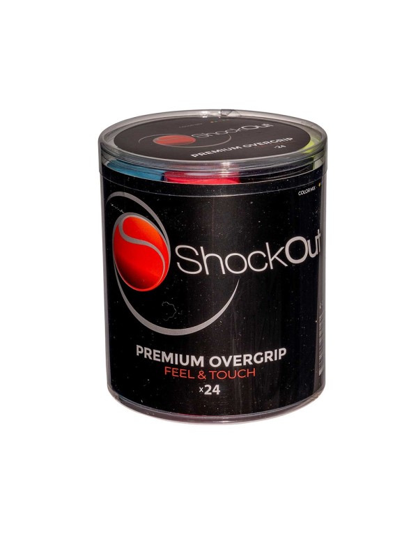 Tambor Shockout X24 Overgrips Premium Multicolor Liso 100-0051 |ShockOut Padel |Pendiente clasificar