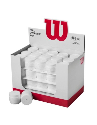 Boîte de 60 unités Surgrip Wilson Pro Perforé Blanc |WILSON |Accessoires de pagaie