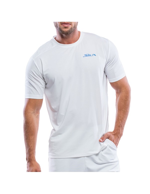 T-shirt blanc Siux Jacquard pour homme |SIUX |Vêtements de padel SIUX