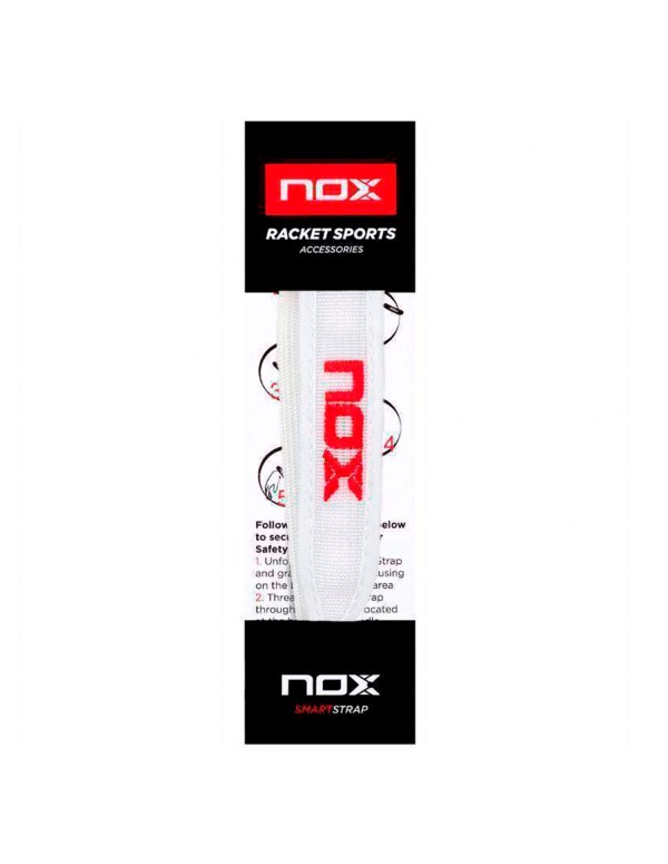 Cord Nox Smartstrap Luxury Bianco Rosso Logo |NOX |Accessori per padel