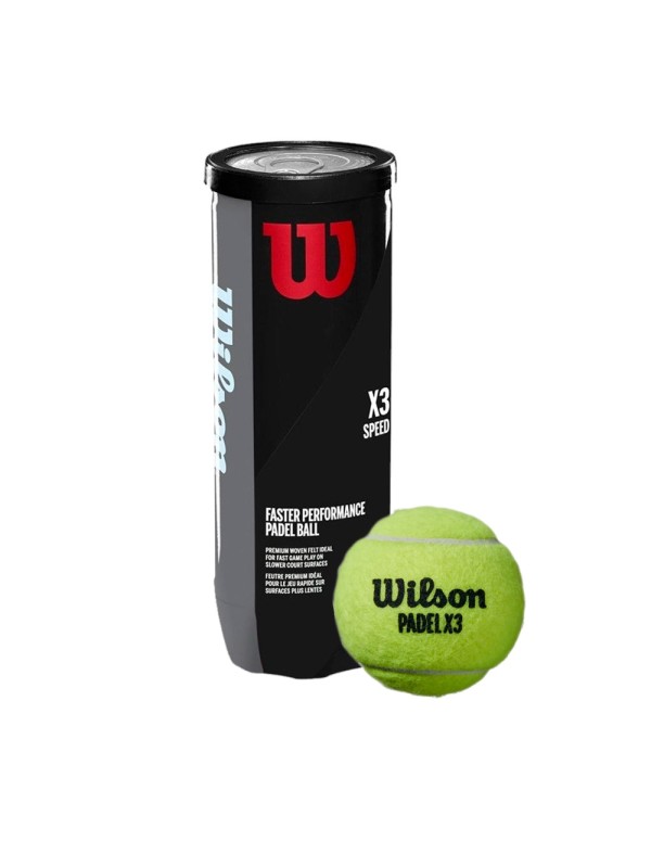 Bote Bolas Wilson Padel X3 Speed Ball Wr8901101001 |WILSON |Pendiente clasificar