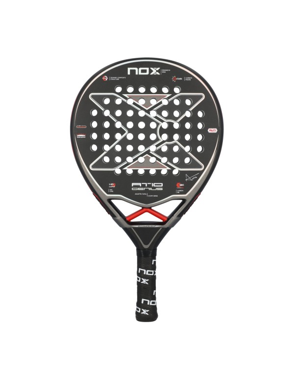 Pala Nox At10 Genius 18k Black Di Agustin Tapia |NOX |Racchette da padel NOX