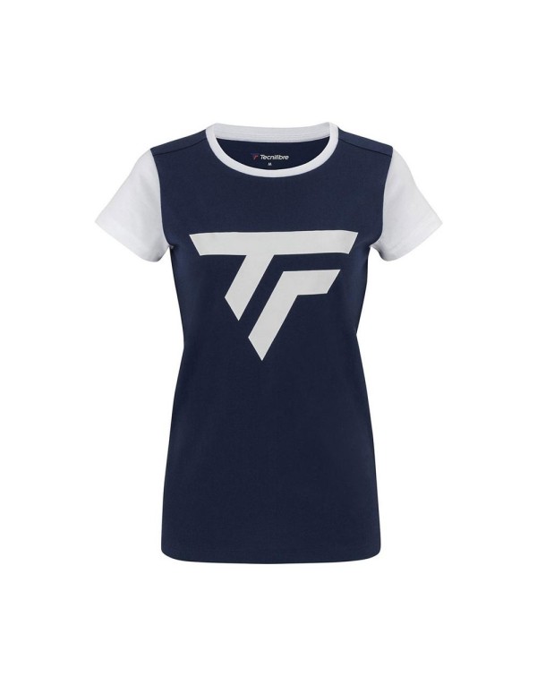 Camiseta Tecnifibre Perf Marino Blanco Mujer