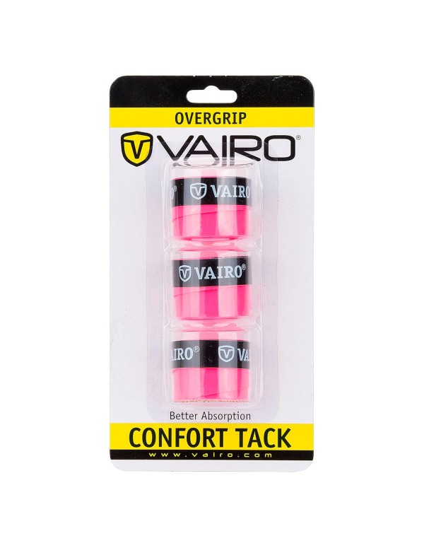 Blister 3 Overgrips Vairo Confort Tack Rosa |VAIRO |Overgrips