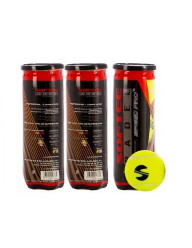 Boîte de 3 balles Softee Speed Pro |SOFTEE |Balles de padel