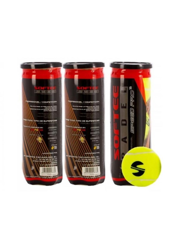 Può 3 palline S of t Speed Pro |SOFTEE |Palline da padel