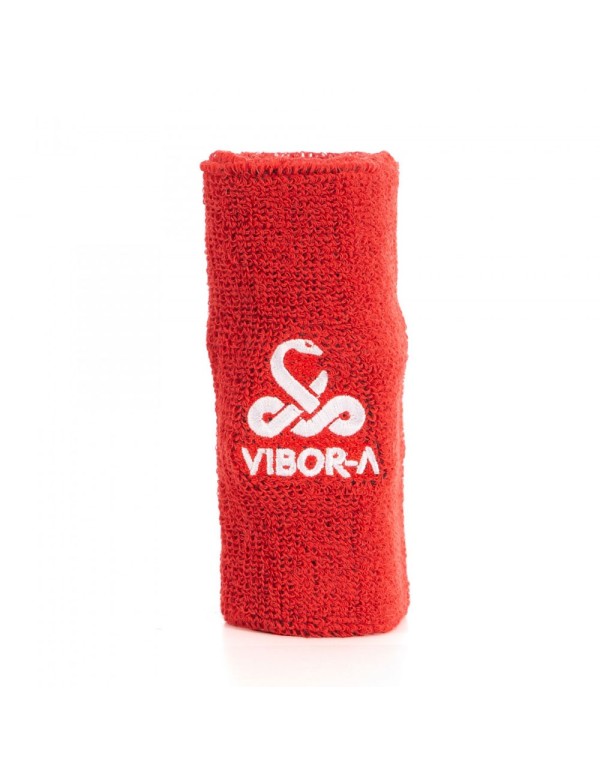 Muñequera Vibora Rojo Logo Blanco |VIBOR-A |Muñequeras