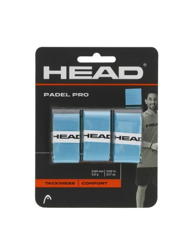 3 unità Overgrip Head Padel Pro 3 Blu |VISION |Overgrip