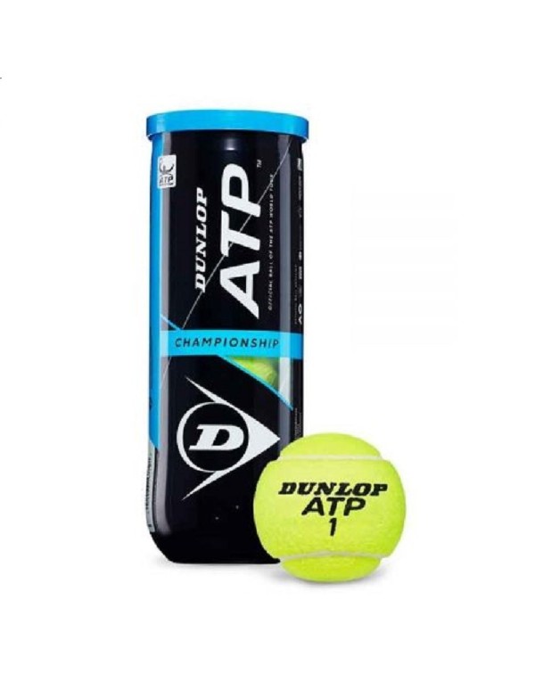 Bote de 3 Bolas Tenis Dunlop ATP Champ