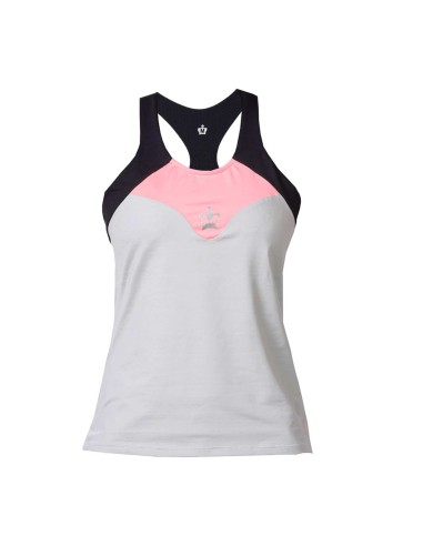 Camiseta Black Crown Marta Marrero 02 Arucas Cinza/Coral |BLACK CROWN |Roupa de padel BLACK CROWN