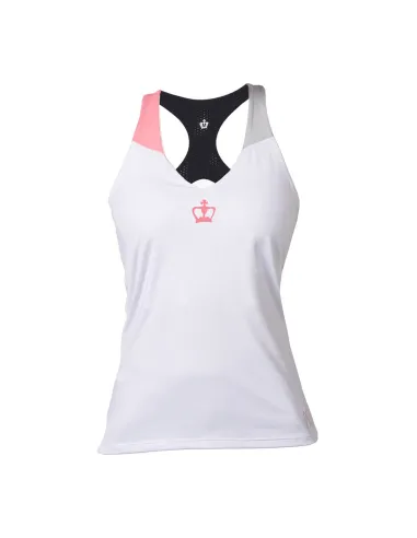 Black Crown Marta Marrero 02 Moya White/Coral T-shirt |BLACK CROWN |BLACK CROWN padel clothing