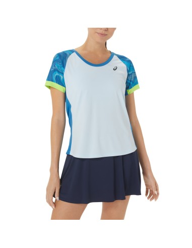 Asics Women Court Graphic Ss Top 2042a258-412 T-shirt femme |ASICS |Vêtements de padel ASICS