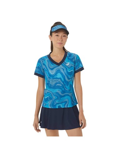 Asics Mulheres Match Graphic Ss Top 2042a251-413 Regata Feminina |ASICS |Roupas de remo ASICS