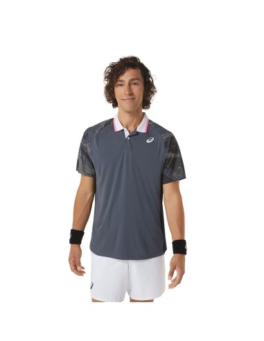 Asics Hommes Court Graphique Polo 2041a252-020 |ASICS |Vêtements de padel ASICS