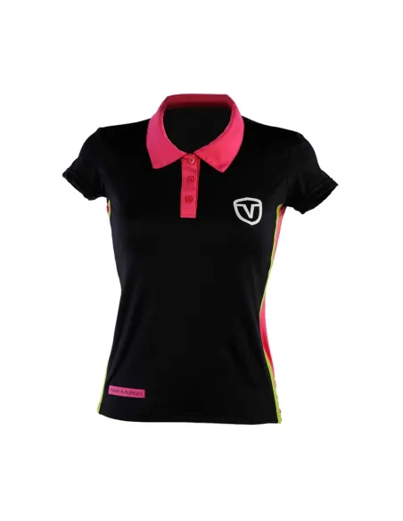 Polo Vairo Columns preto mulher |VAIRO |T-shirts Paddle