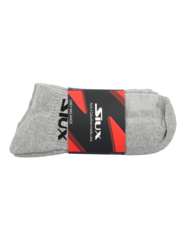 Pack 3 Chaussettes Mi-mollet Siux Dhaka Noires |SIUX |Vêtements de padel SIUX