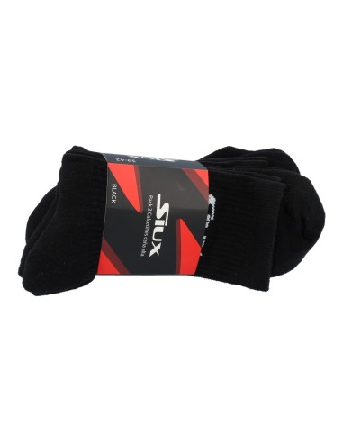 Pack 3 Chaussettes Montantes Siux Dhaka Noires |SIUX |Vêtements de padel SIUX