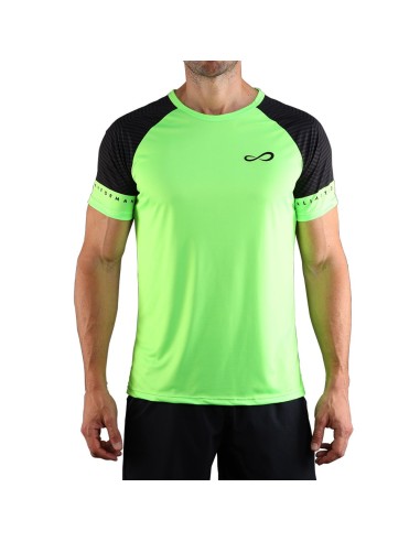 T-shirt manches Endless Feisty 40063 Black Vert |ENDLESS |Vêtements de padel ENDLESS