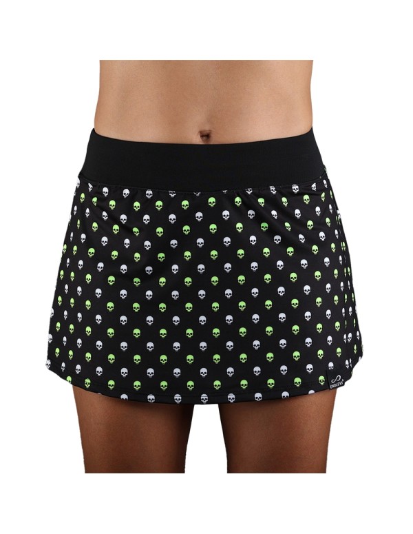 Endless Minimal Print Skirt 40009 Skulls Green