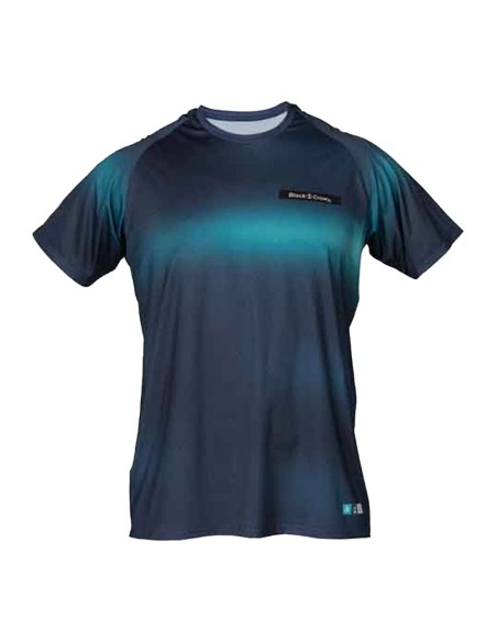 Camiseta Black Crown Quara Azul Preta  |BLACK CROWN |Roupa de padel BLACK CROWN