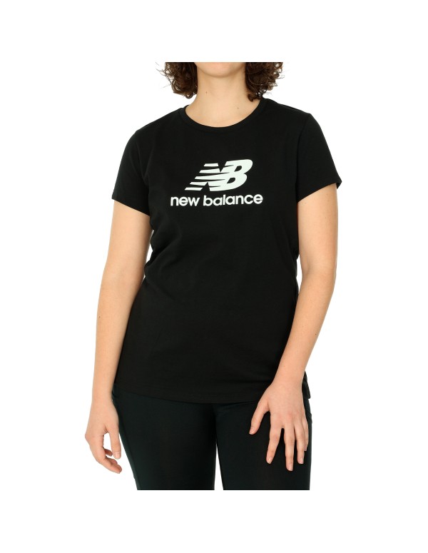 Camiseta New Balance  Essentials Stacked Logo Wt31546 Bk Mujer