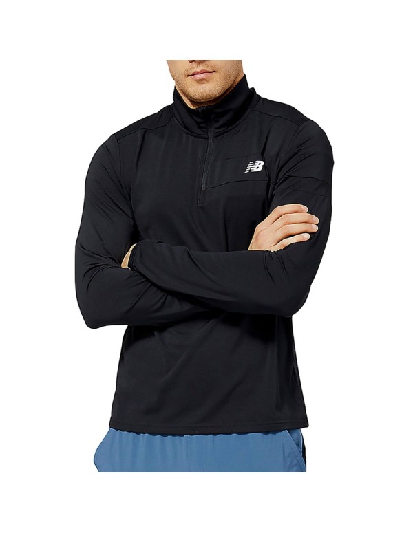 New Balance Moletom Accelerate Half Zip Mt23227 Bk