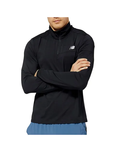 New Balance Moletom Accelerate Half Zip Mt23227 Bk |NEW BALANCE |Roupa de padel