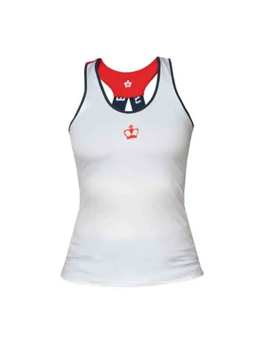 Camiseta feminina Black Crown Brindisi branca |BLACK CROWN |Roupa de padel BLACK CROWN