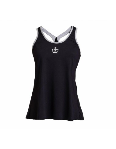 Camiseta Black Crown Corfu Preto-Cinza |BLACK CROWN |Roupa de padel BLACK CROWN