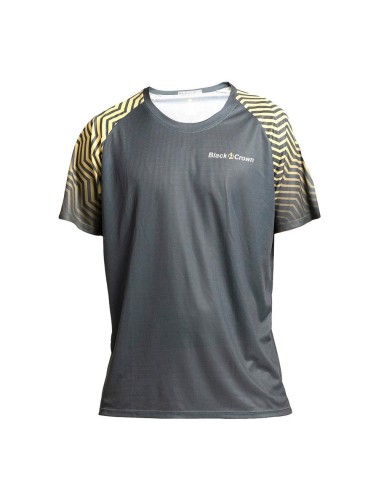 Camiseta Black Crown Oulu Preto-Vermelho |BLACK CROWN |Roupa de padel BLACK CROWN