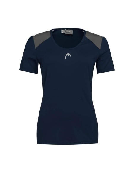 Camiseta feminina Head Club 22 Tech 814431 Bk |HEAD |Roupa de padel HEAD