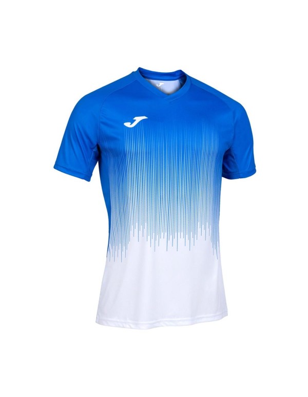 Camiseta Joma M/C Tiger 4 Turquesa/Marinha 102764.013